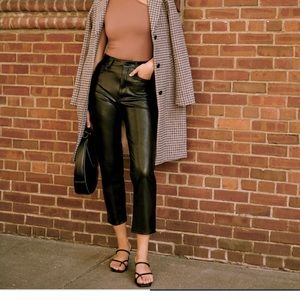 Abercrombie & Fitch black vegan leather pant